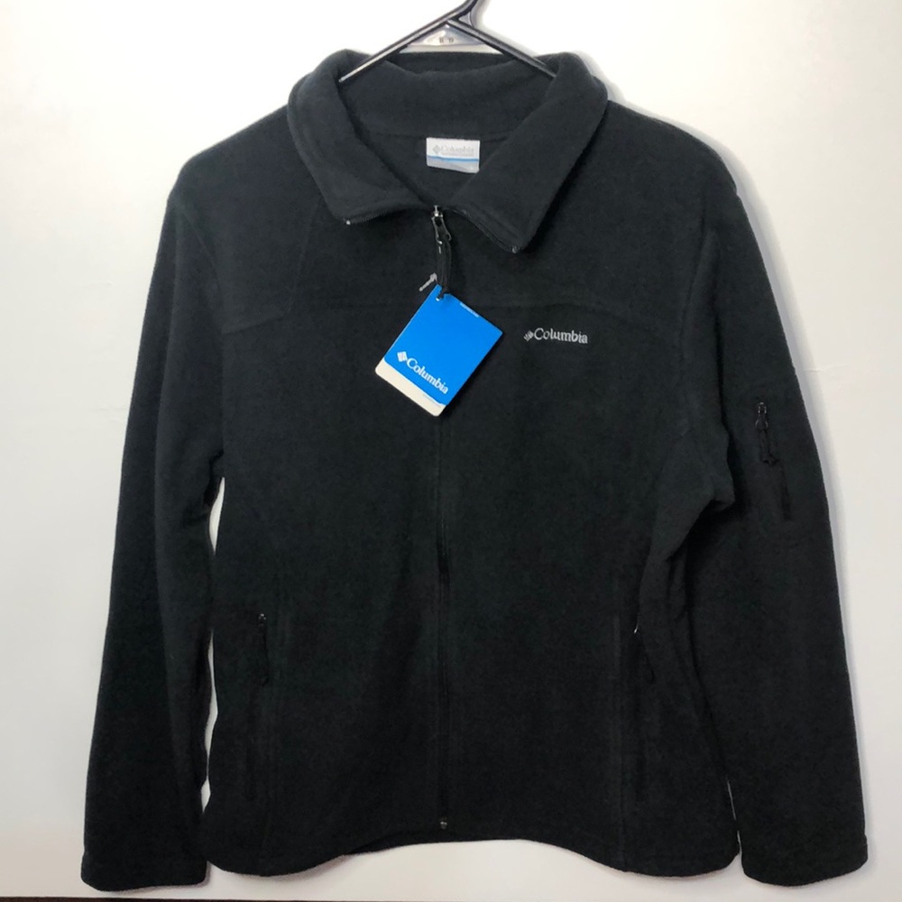 Columbia Women’s Black Fast Trek II Fleece Full Zip Jacket Size Large. NEW!!